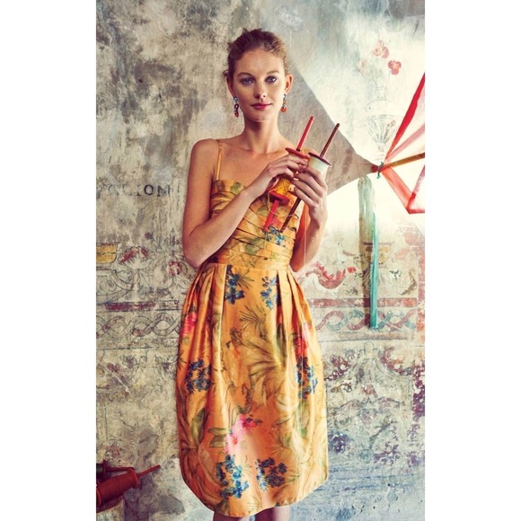 James Coviello Dresses & Skirts - Anthropologie James Coviello Botanica Floral Cocktail Dress Women Size 10